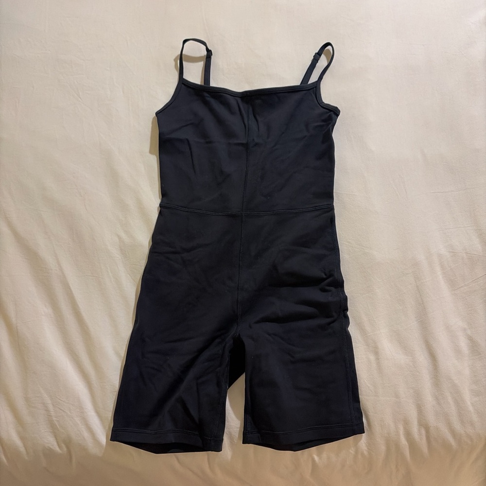 Aritzia Black 7” Bike Short Onesie